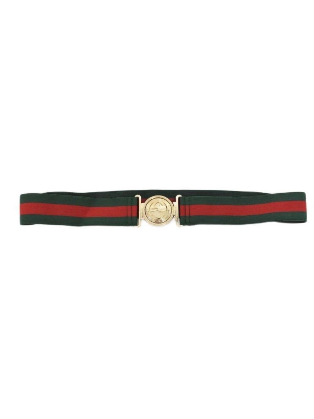 Gucci Web Stripe Sherry Line Interlocking G Belt Rubber Green